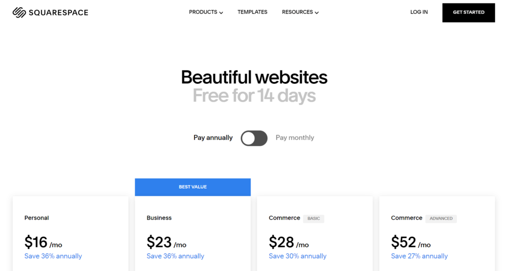 Squarespace-Website-Builder-Pricings
